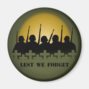 Soldier Tribute Magnet Lest Vi glömmer Krig-gåvor