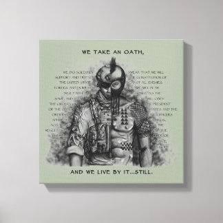 Soldier Warrior - Oath Customize Background Färg Canvastryck