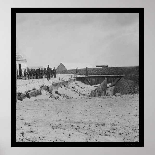 Soldiers at Fort Walker in Hilton Head, SC 1861 Poster (Framsidan)