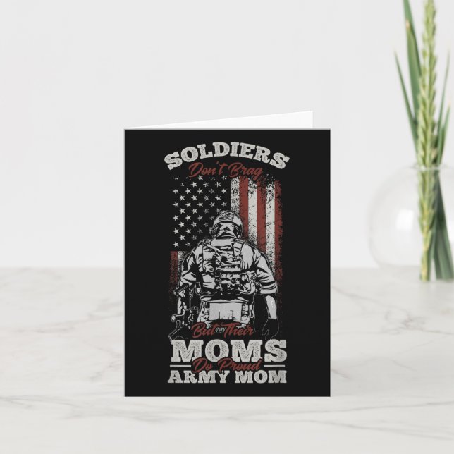 Soldiers brag inte, men deras Mammor är stolt Memo Kort (Framsida)