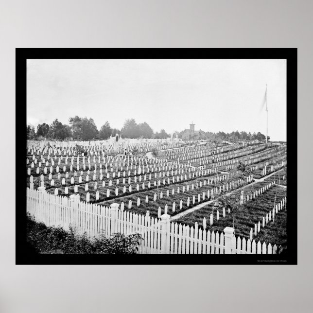 Soldiers' Cemetary in Alexandria, VA 1865 Poster (Framsidan)
