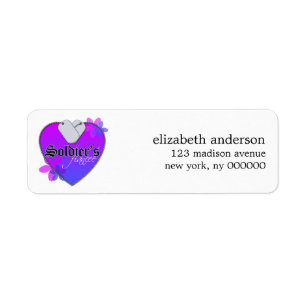 Soldiers Fiancee Adressetiketter Returadress Etikett