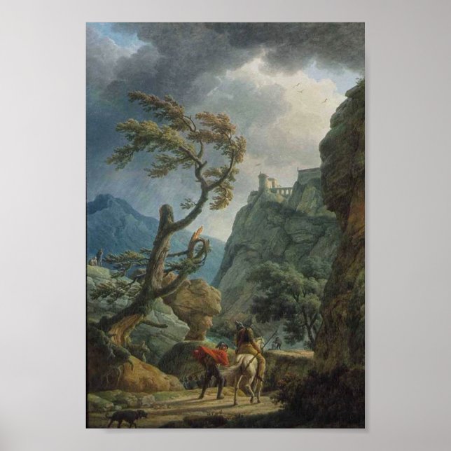 Soldiers i en bergsklyfta (1789) Affisch (Framsidan)