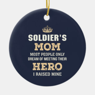 Soldiers Mamma Razed Hero Photo Julgransprydnad Keramik