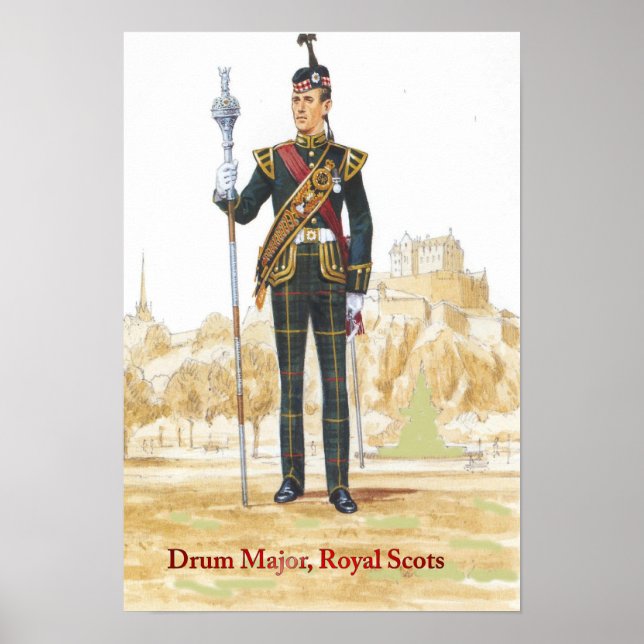 Soldiers of the Queen,Drum Major, Royal Scots Poster (Framsidan)