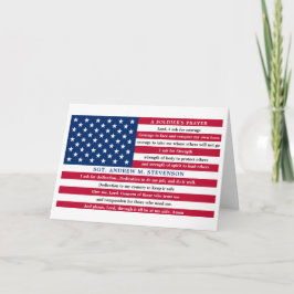 Soldiers Prayer Förenta staterna, amerikansk milit Kort