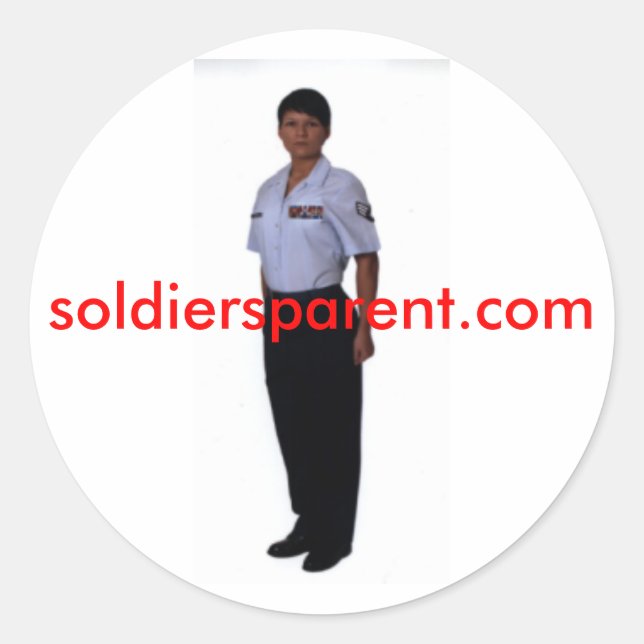 soldiersparent.com runt klistermärke (Framsida)