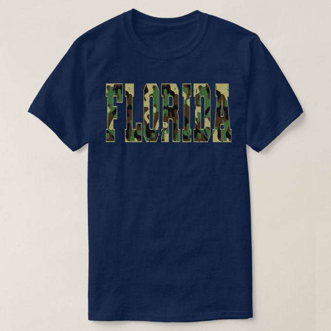 Soldierstaten Florida Militär Camo T Shirt (Design framsida)