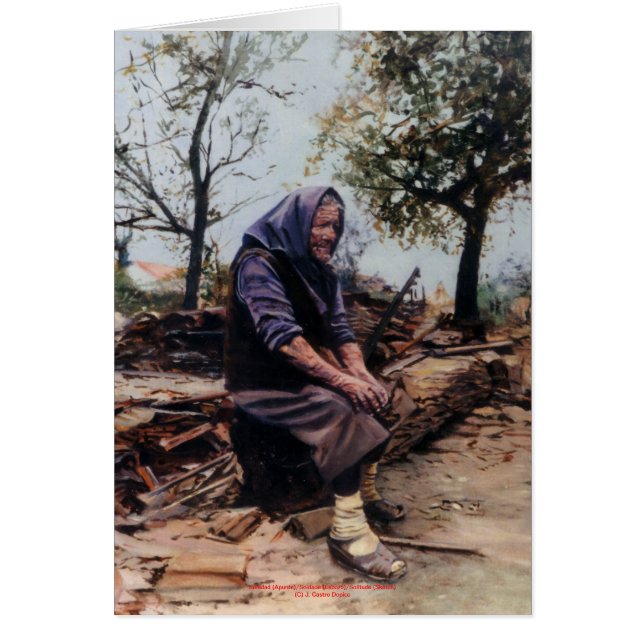 Soledad (Apunte)/Solitude (Sketch) Hälsningskort (Framsidan)