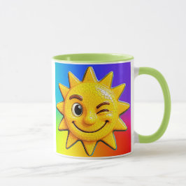Soleil souriant multicolore mugg