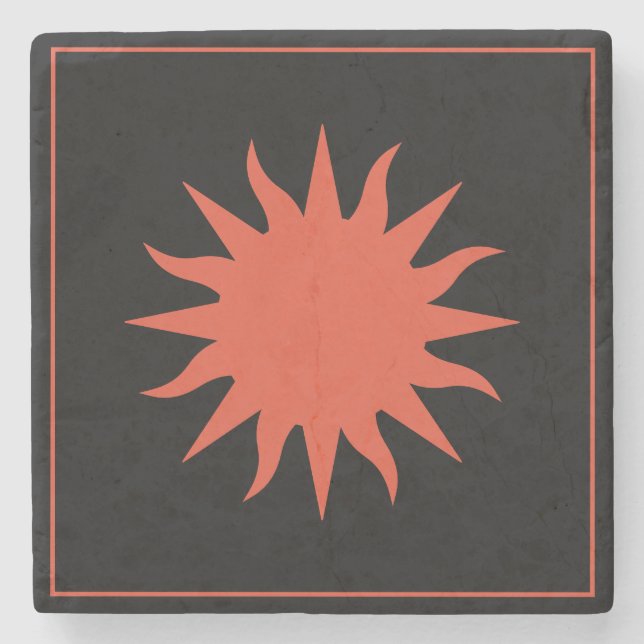 Soleil Sun Sonne Stenunderlägg (Framsidan)