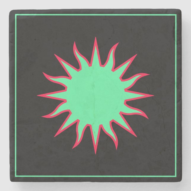 Soleil Sun Sonne Stenunderlägg (Framsidan)