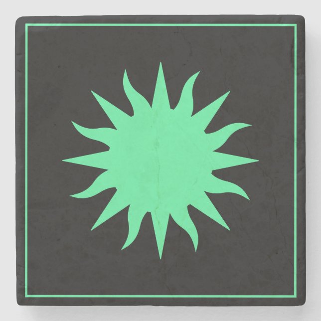 Soleil Sun Sonne Stenunderlägg (Framsidan)