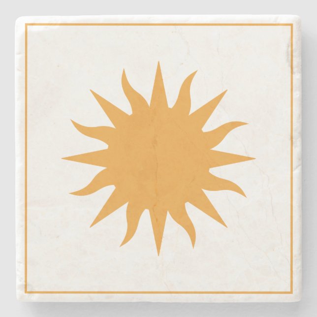 Soleil Sun Sonne Stenunderlägg (Framsidan)