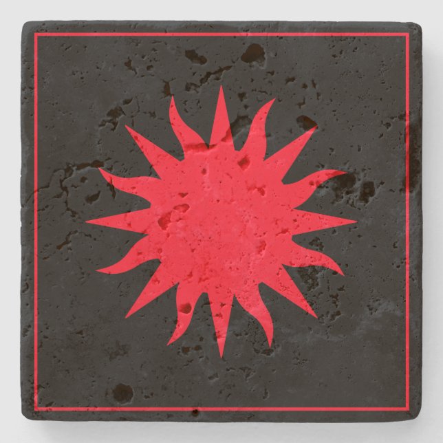 Soleil Sun Sonne Stenunderlägg (Framsidan)