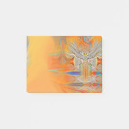 Solemnly örnuppsving in mot resningsolen post-it block