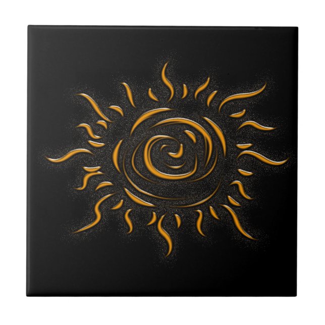 Solen belägger med tegel kakelplatta (Framsidan)