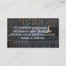 SOLEN BYGGANDE FÖRETAGSKORTSMALL VISITKORT