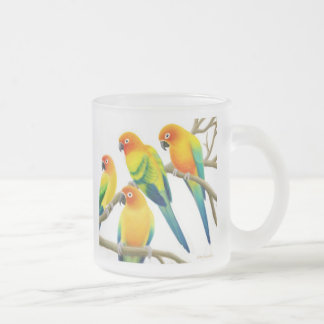 Solen Conure mekaniskt säga efter den frostade Frostad Glasmugg