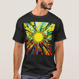 Solen i abstrakt 910 t shirt