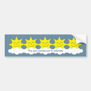 Solen kommer ut i nykterhetbildekal bildekal