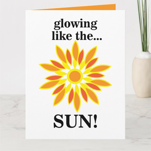 Solen lyser som solen kort (Framsida)