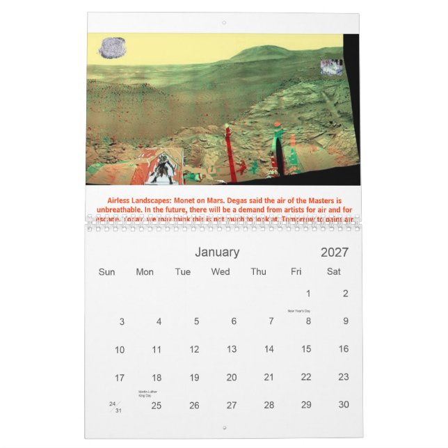 Solen på väggen, sol på väggen, knäcker i… kalender (Jan 2027)