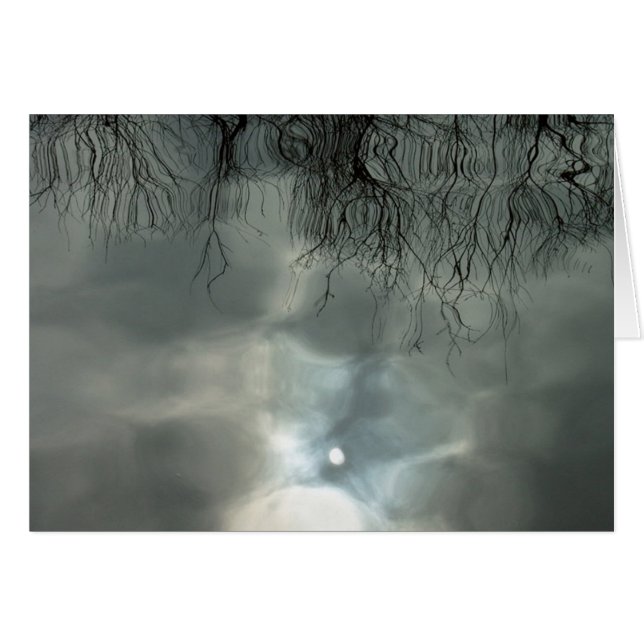 Solen reflekterar av vatten hälsningskort (Framsidan Horizontal)