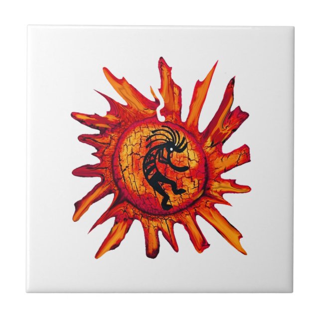 Solen trimmar kakelplatta (Framsidan)