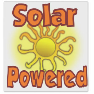 Solenergi, 14 x 14 klistermärken