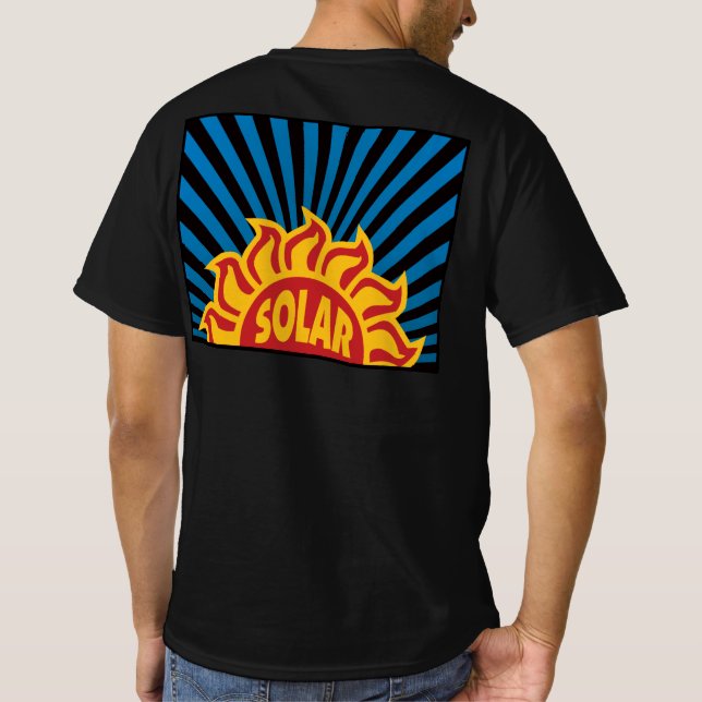 Solenergi Alternativ energimiljö T-Shirt (Baksida)