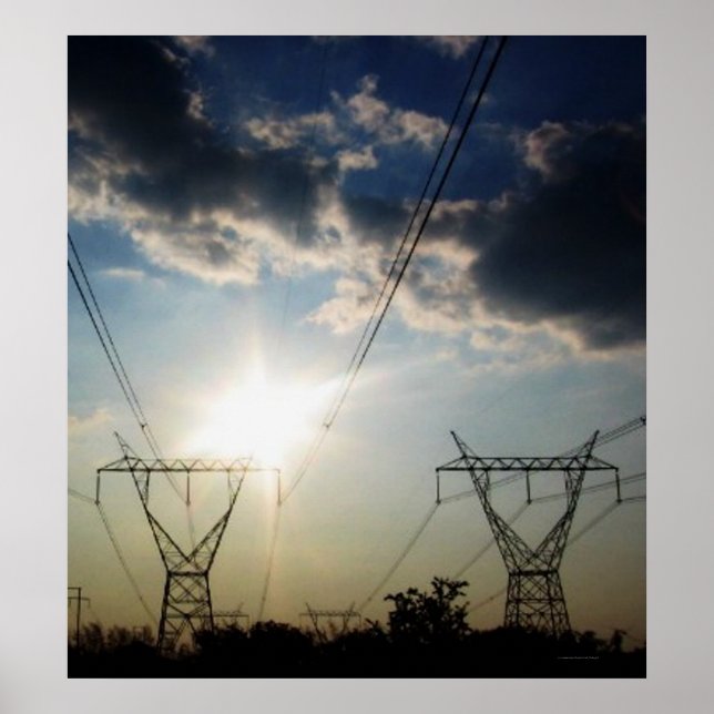 "Solenergi. Elkraft." Poster (Framsidan)