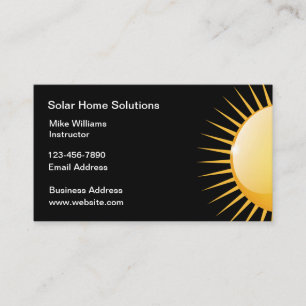 Solenergi, fet Sol-design Visitkort