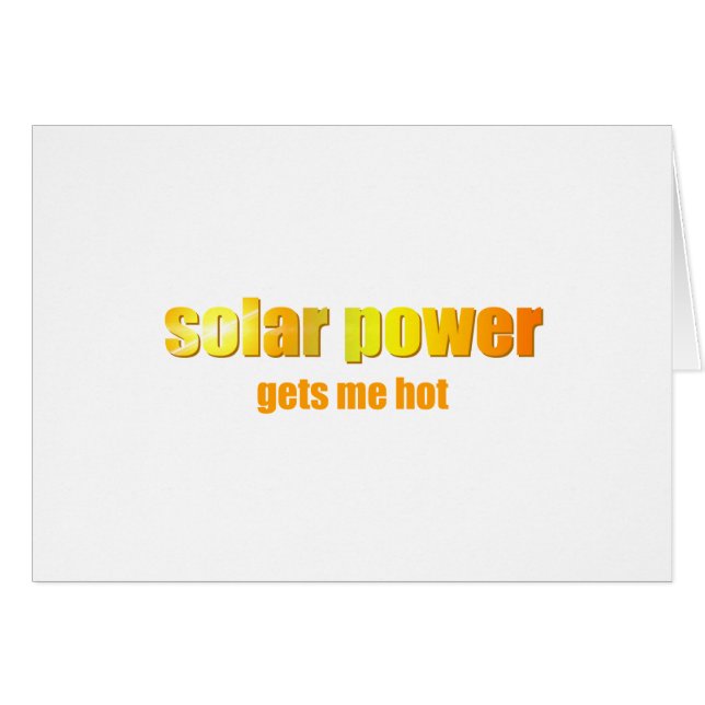 Solenergi Hett! Hälsningskort (Framsidan Horizontal)