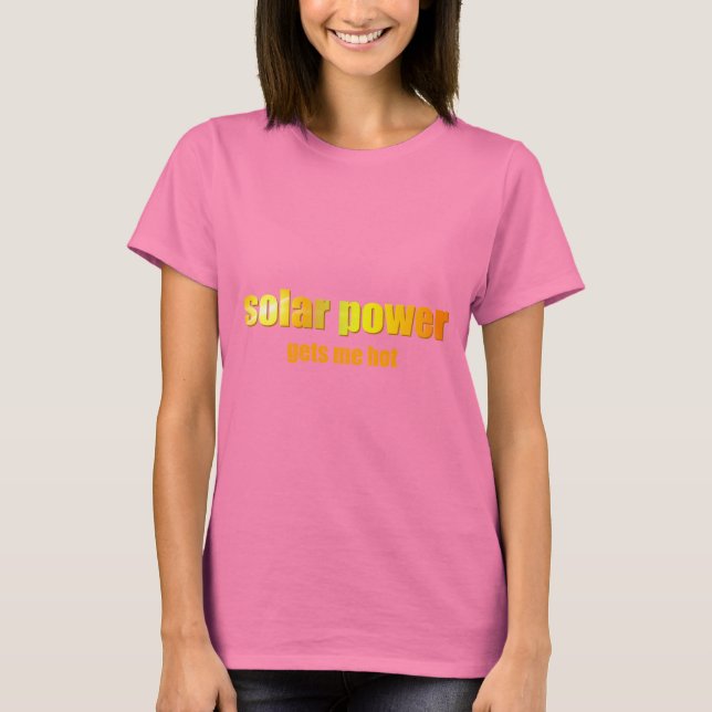 Solenergi Hett! Mörk Shirts Tee Shirt (Framsida)
