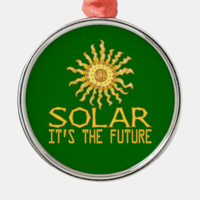 Solenergi Julgransprydnad Metall (Framsidan)