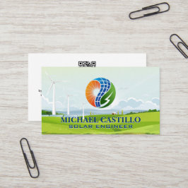 Solenergi och Vind för förnybar energi Visitkort