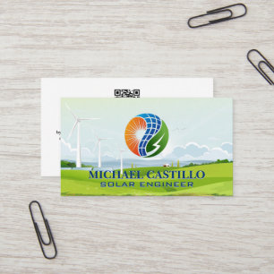 Solenergi och Vind för förnybar energi Visitkort