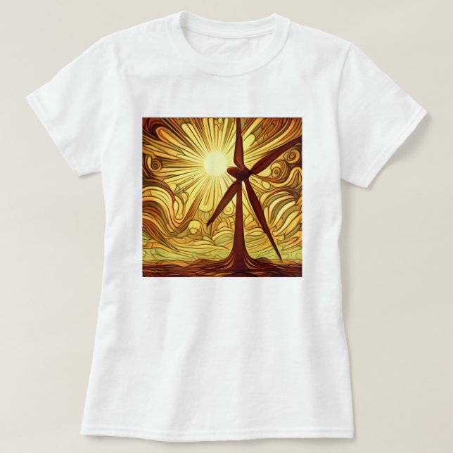 Solenergi och Vind T Shirt (Design framsida)