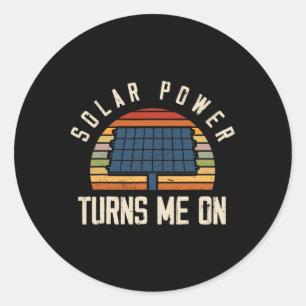 Solenergi, solenergi, solenergi runt klistermärke