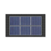 Solenergi, svart Tak, dubbla vid sidan av,