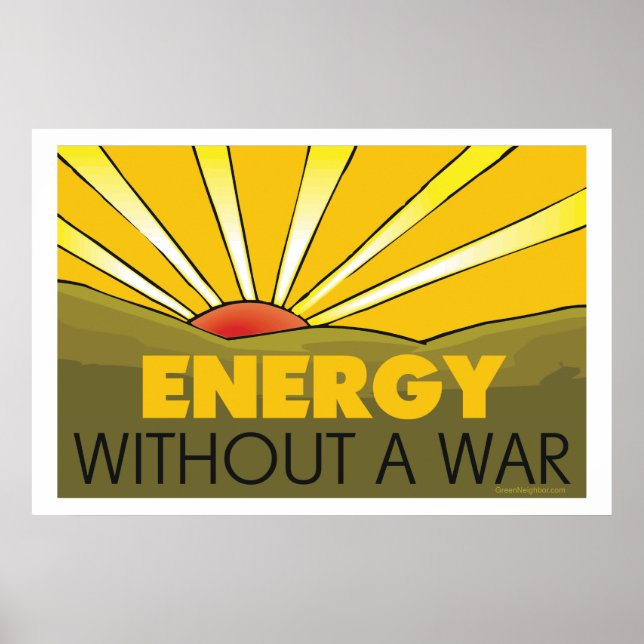Solenergi utan Krig-miljövägg Poster (Framsidan)