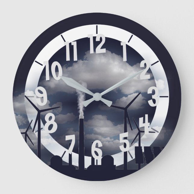 Solenergi Vind Stor Klocka (Framsida)