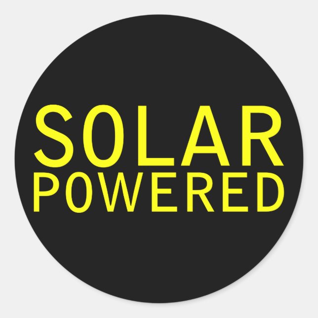 solenergidriven runt klistermärke (Framsida)