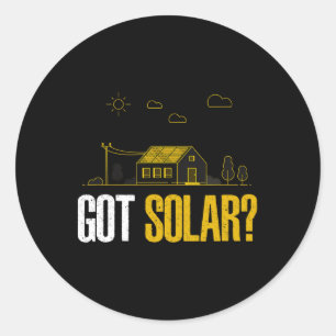 Solenergipaneler för Har av solenergi Runt Klistermärke
