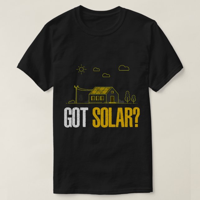 Solenergipaneler för Har av solenergi T Shirt (Design framsida)