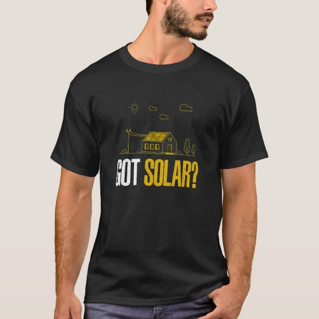 Solenergipaneler för Har av solenergi T Shirt (Framsida)