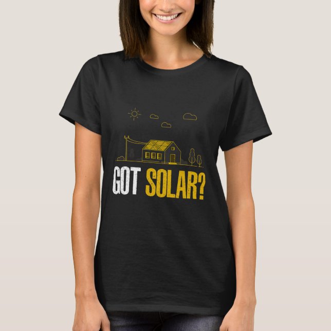 Solenergipaneler för Har av solenergi T Shirt (Framsida)