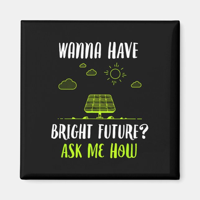 Solenergisolpaneler Bright Future Funny Sola Magnet (Framsidan)