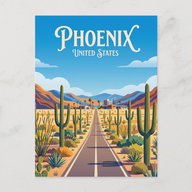 Solens dal förorter Arizona Vykort (Framsida)
